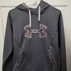 Under Armour Charcoal Hoodie with Camo Lining